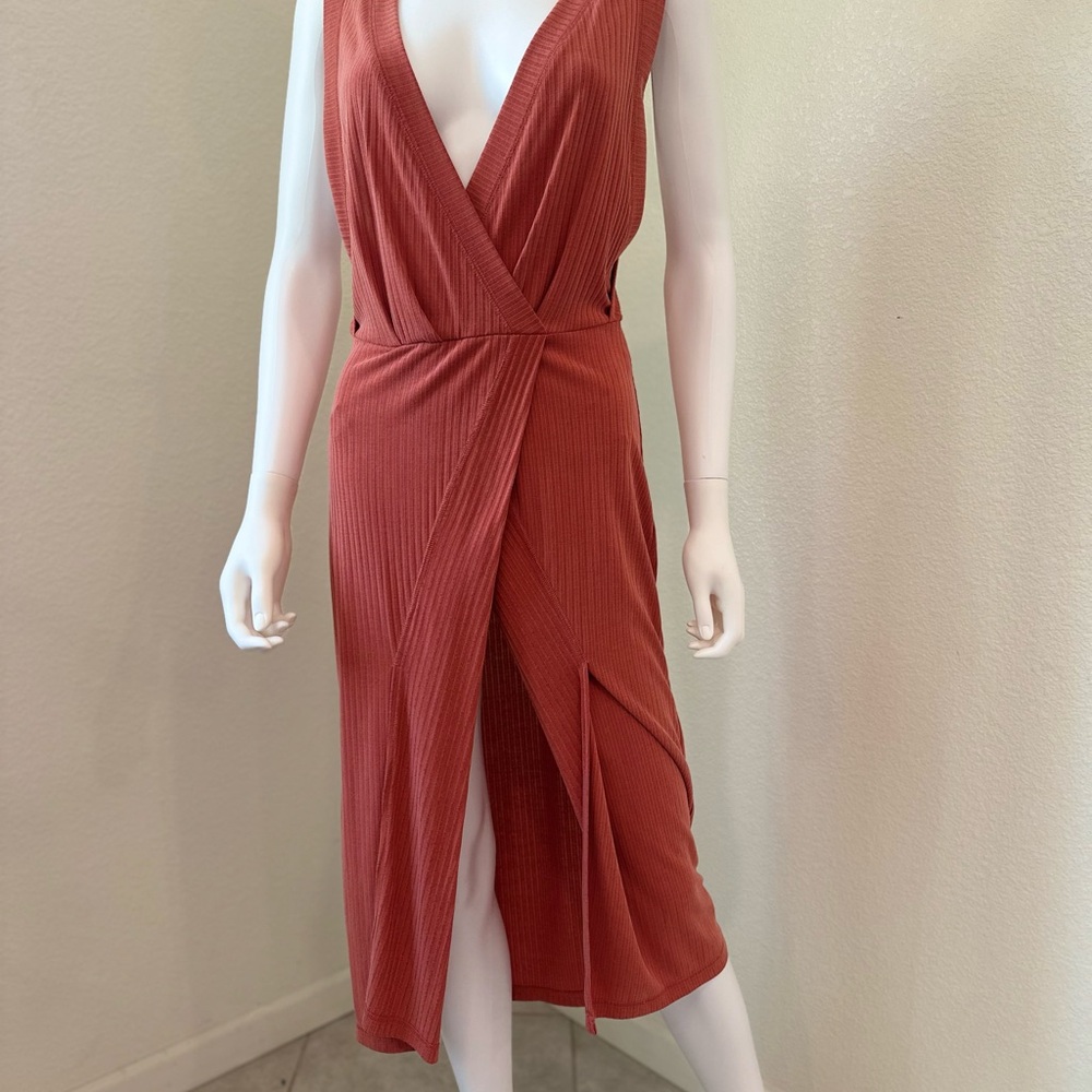 Free People Terracotta Sleeveless Midi Dress